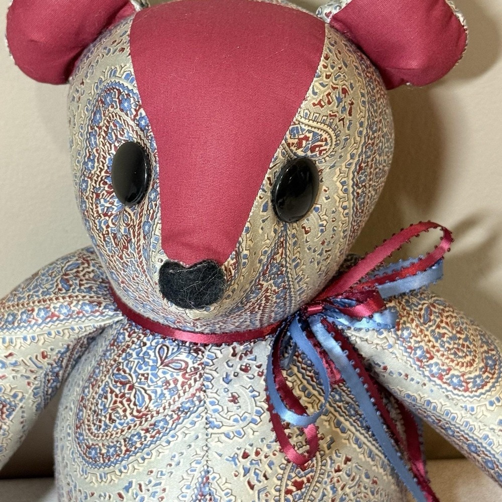 memory bear keepsake or memorial bear‎ paisley Pattern custom-made 17 In No Tags - Picture 2 of 6